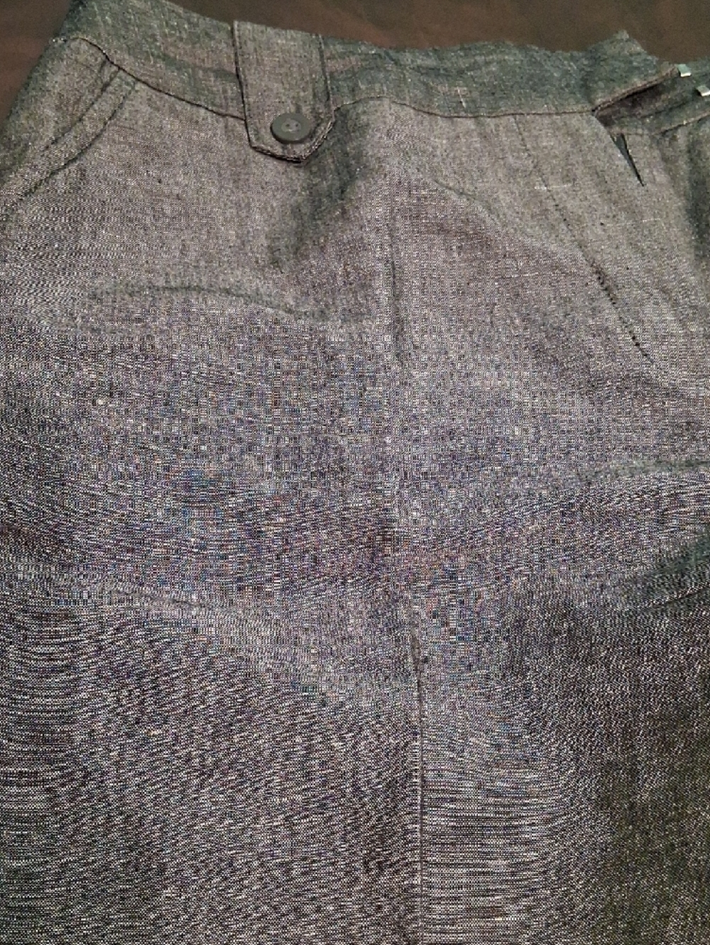 Reitmans GRAY LInen Blend  Straight-Leg Trousers 4596 - Picture 8 of 8